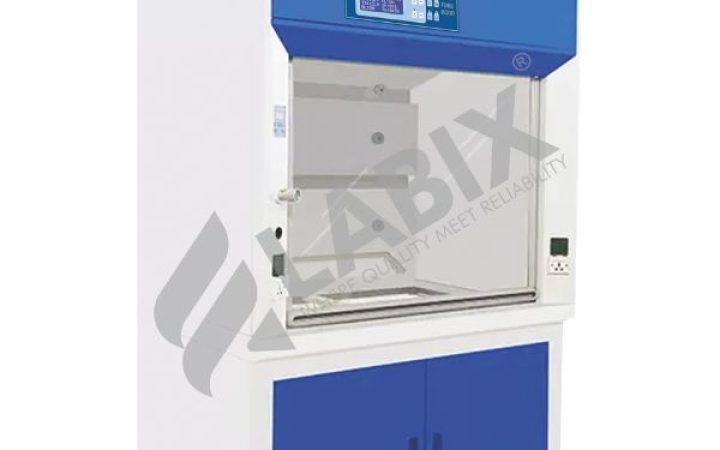 Fume Hood With Digital Air Flow Monitor And Exhaust System