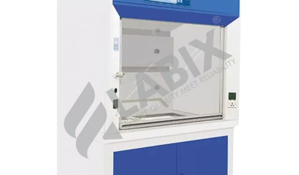 Fume Hood With Digital Air Flow Monitor And Exhaust System