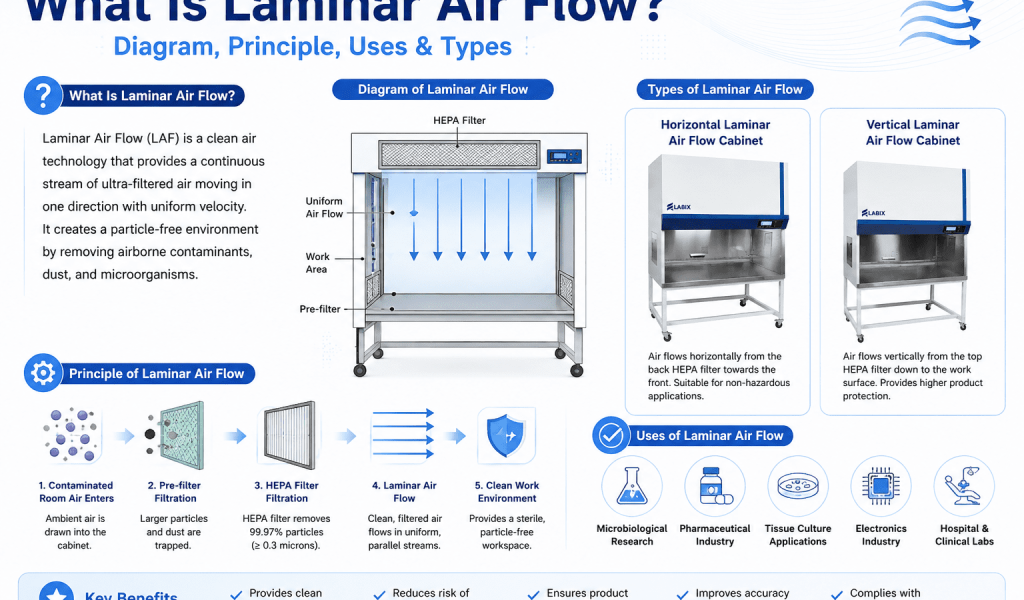 Laminar Air Flow Principle Diagram Chamber Uses and Types